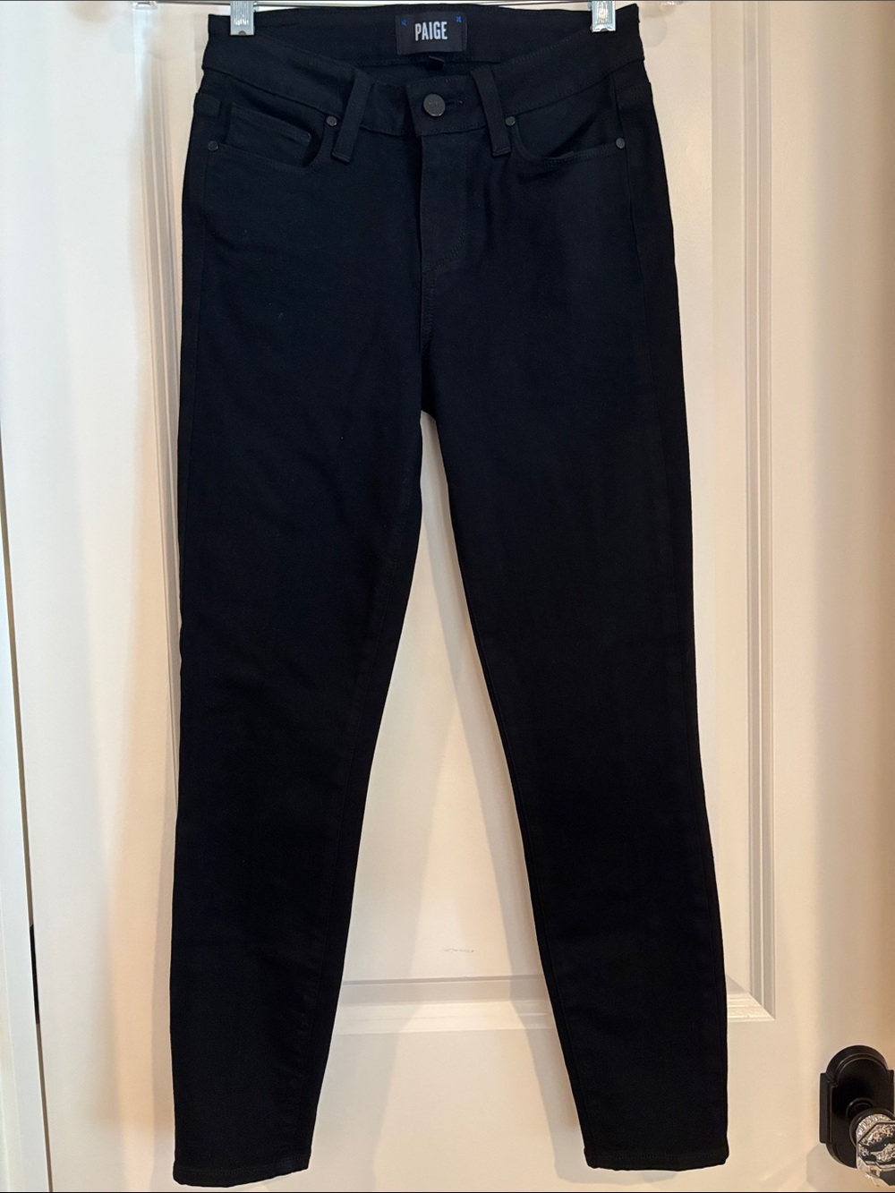 PAIGE Black Verdugo Crop Skinny Jeans